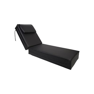 Μαξιλάρι Ξαπλώστρας Μαύρο Δερματίνη 